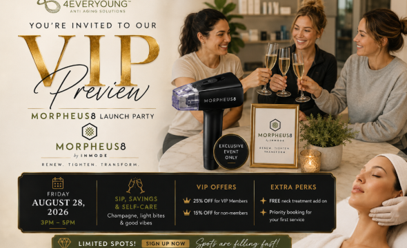 New Services, Exclusive Pre-Sale Savings, and a Launch Party on August 28th at 4Ever Young Blue Bell – Whitpain