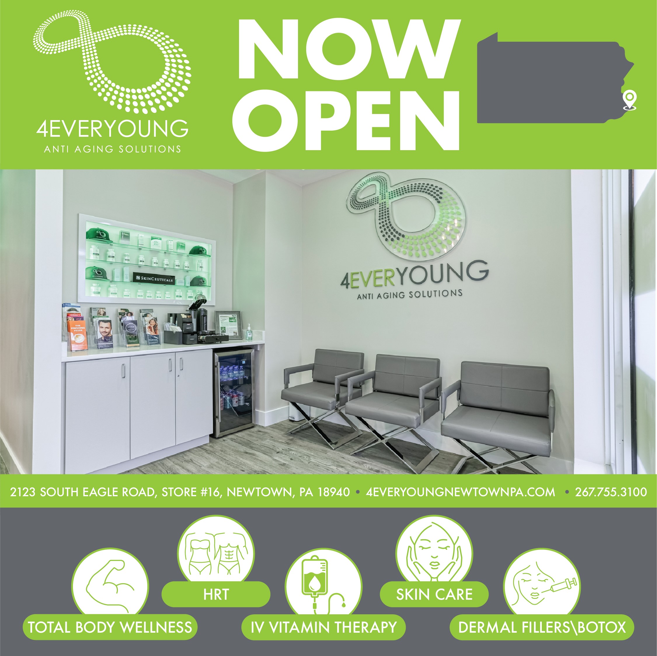 Newtown PA Welcomes 4Ever Young Anti-aging Solutions