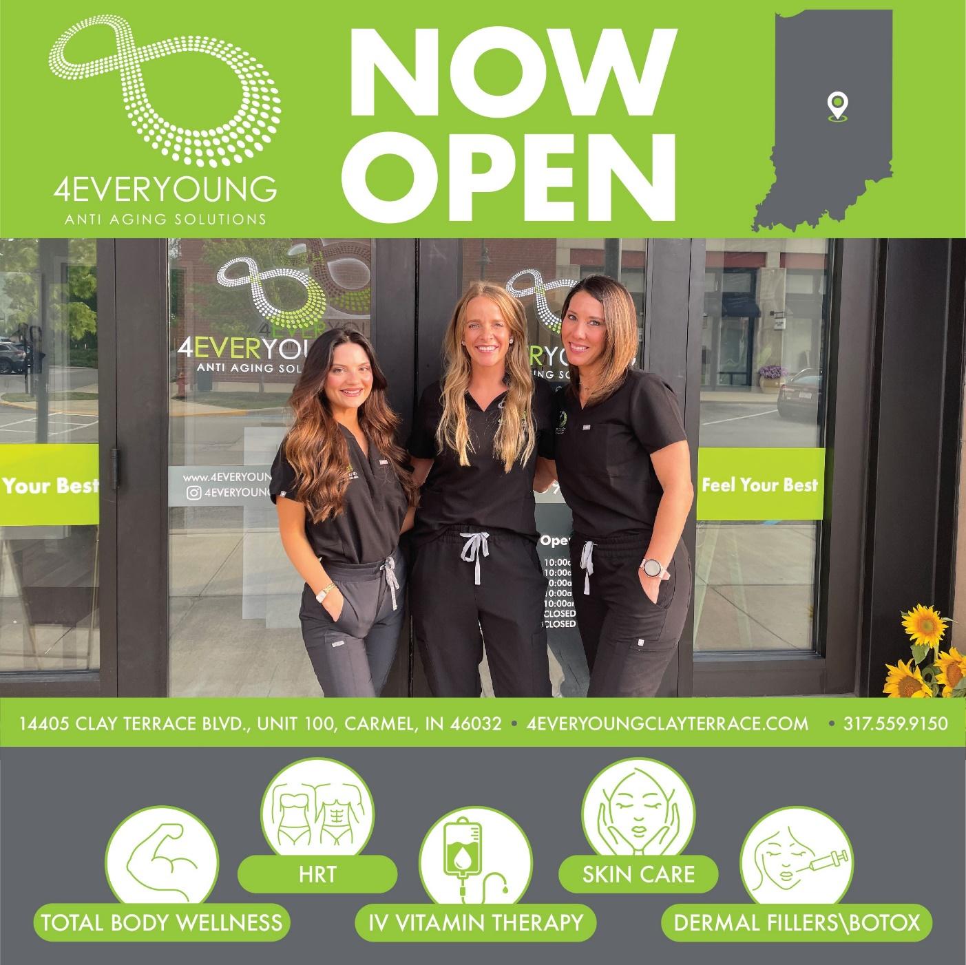 4Ever Young Anti-aging Brings Innovative Health and Beauty Solutions to Clay Terrace in Carmel, Indianapolis