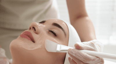 Woman receiving a rejuvenating facial, possibly as part of the best skin tightening treatment.