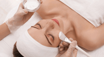 Deep cleansing facial applied with a brush as part of a professional skincare treatment.